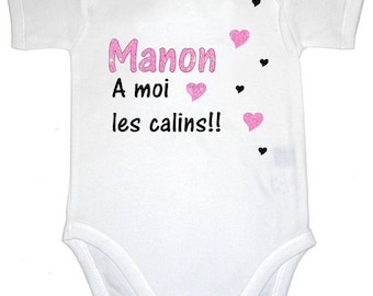 Bodysuit Amoi cuddling personalized with name