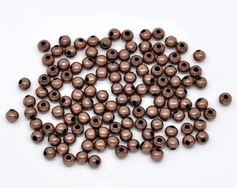 4MM Antiqued Copper Round Spacers