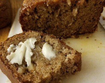 Banana Walnut Bread w/Orange Almond glaze