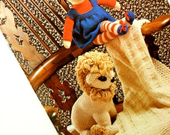 Knitting Guide Book Great Vintage Patterns Jemima Rag Doll Lion Striped Socks