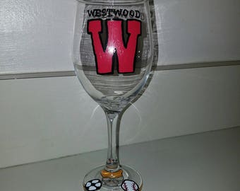 Westwood Wine Glasses hand painted by LifeofReillyDesigns