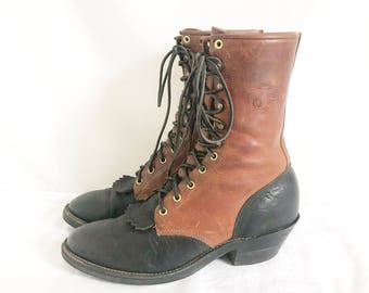 Logger boots | Etsy