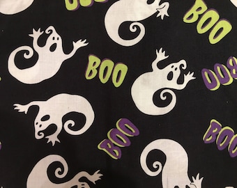 Halloween fabric by the yard - Boo fabric - ghost fabric #17156