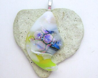 Art Glass A New Beginning Dichroic Fused Glass Pendant