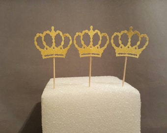 Little Princess Crown Toppers, Bridal Shower Cupcake Toppers, First Birthday Cupcake Toppers