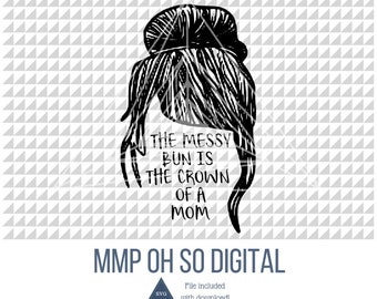 Messy bun quote Etsy Messy bun quote Etsy