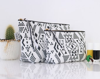 Large makeup bag, Large cosmetic bag, Toiletry bag, Zipper pouch by ANJESYdesign