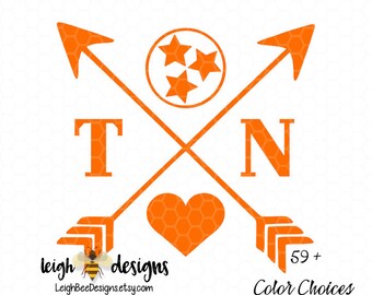 Tennessee Love, Cross Arrow, The Volunteer State Decal, Vinyl Decal, Vinyl Sticker, Cross Arrow Decal, The Volunteer State, Car Decal
