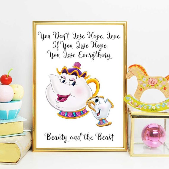 Beauty And The Beast Printable Mrs. Potts Quote Beauty And