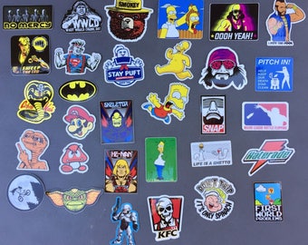 thumbnail interactive-video image 1 of Pair Of 'F**kup Fairy Strikes Again' Funny Hard Hat Stickers / Helmet Decals 1 of 5