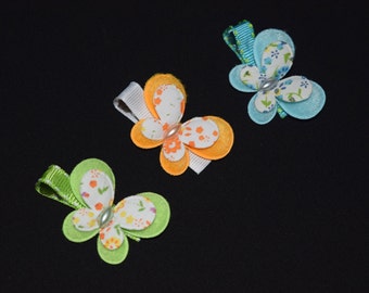 Butterfly Hair Clips Buy 3 Items Get 1 FREE Green Hair Clips Orange Hair Clips Blue Hair Clips Spring Summer Easter Baby Girl Hair Clips