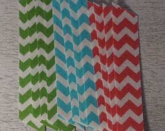 Beach Chevron Fabric Washi Tape, 12 strips