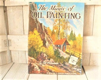 Vintage oil painting book landscapes art instruction Walter Foster 1960s- free shipping US