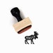 Custom Moose Name Stamp | Custom Personalized Name Maine Moose Animal | Wood Mounted Rubber Stamp | DIY Craft Gift for Kids