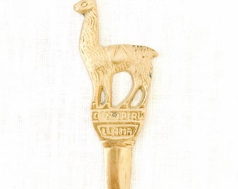 Brass Letter Opener // Alpaca // Llama // Envelope Opener
