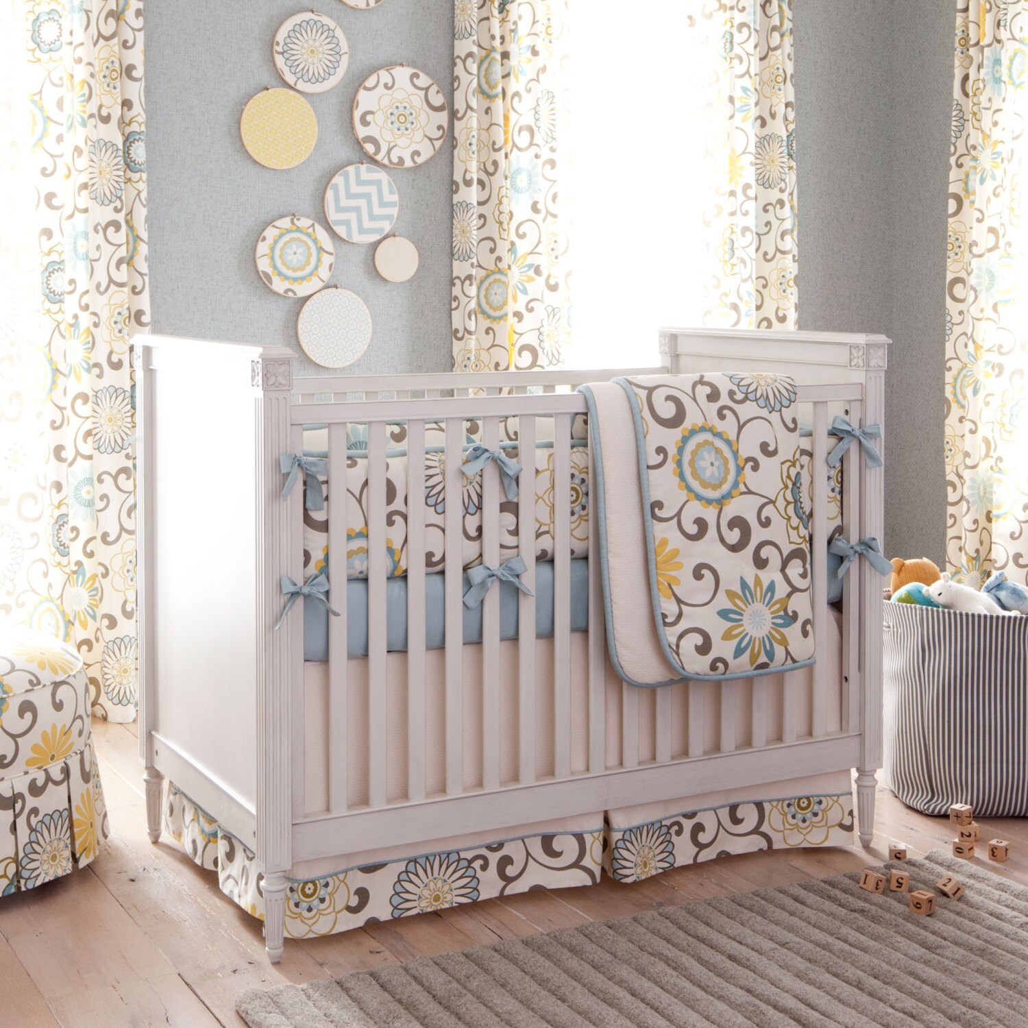Neutral Baby Crib Bedding / Girl Baby Bedding / Boy Crib