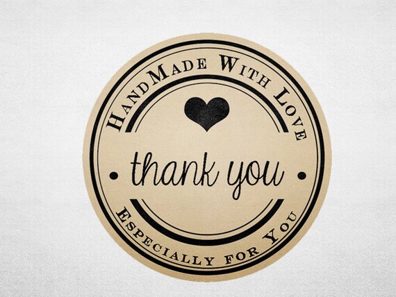 Thank You Stickers Printable Kraft Stickers Business