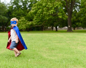 SUPERHERO CAPE - Super Hero Cape - Birthday Gift - Kid Cape - Kids Gift - Superhero Costume - Cape and Mask Set - Superhero Party