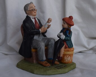 Vintage Norman Rockwell "Doctor and The Doll" Porcelain Figurine, Collectables, NR Collector, Home Decor, Home Accents, Collectables