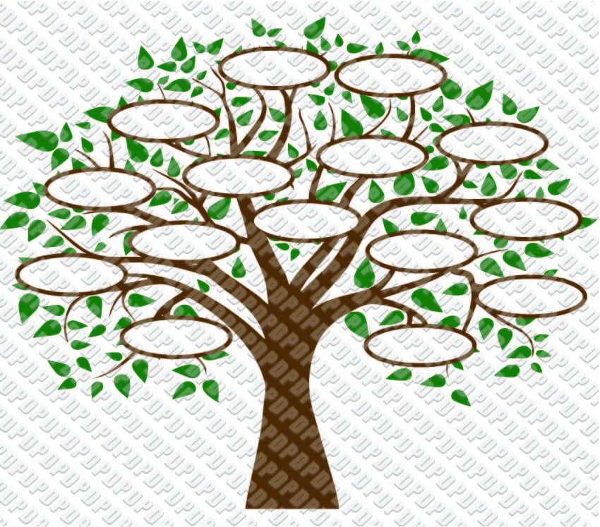 Family Tree 15 SVG DXF Digital cut file for cricut or