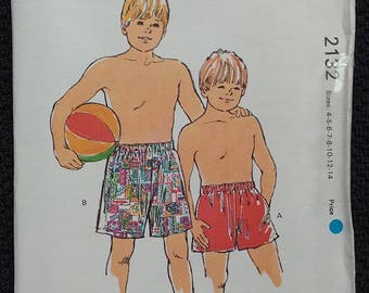Kwik Sew Boys Swim Trunks Shorts Pattern 2132