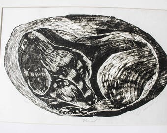 Original Woodcut Print from Oaxaca Mexico.