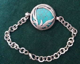 Antique Turkish Silver and Turquoise bracelet