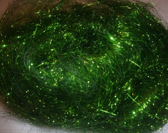 Brilliant Moss Green Angelina Spinning Fiber Blending Not Heat Fusible Fibers