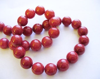 Jade Beads Round Red 10MM