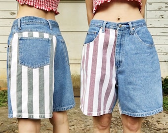 long baggy jean shorts