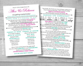 wedding program funny diy barn bride rustic instant budget laid