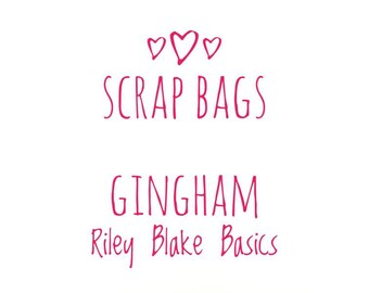 RBD Gingham fabric Scrap bag