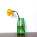 Glass Vase. Upcycled green bottle.