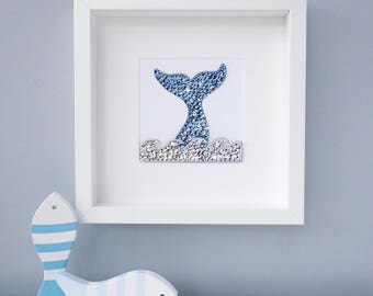 Whale nursery art, Whale tail, nautical nursery, boy nursery decor, whale wall art, nursery art, whale nursery, new baby boy, nautical decor