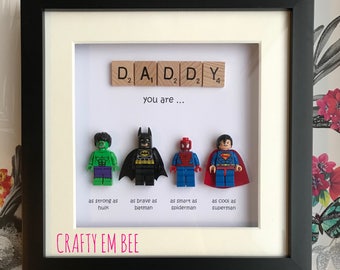 lego superhero frame for dad