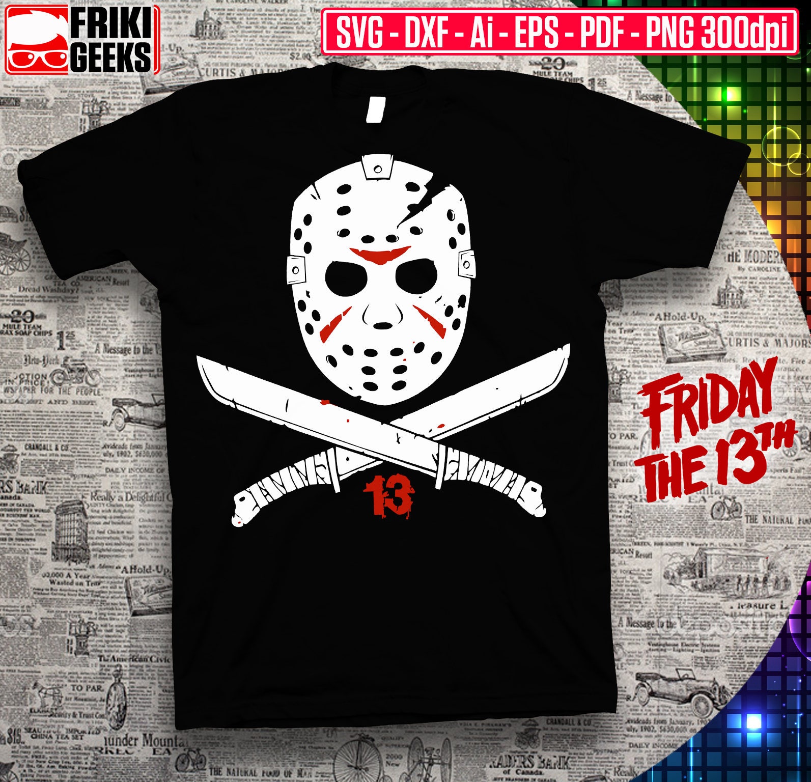 Download Friday the 13 Jason Voorhees HALLOWEEN SVG dxf eps ai