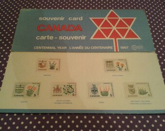 1967-kanadische Briefmarke-Souvenir-Karte.