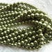 Round Swarovski Pearls, 6mm Light Green Austrian Crystal Pearl Beads, One Strand 100 Pcs., Perfect for Pea Pod Jewelry