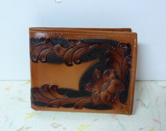 Vintage Genuine Tooled Leather Wallet