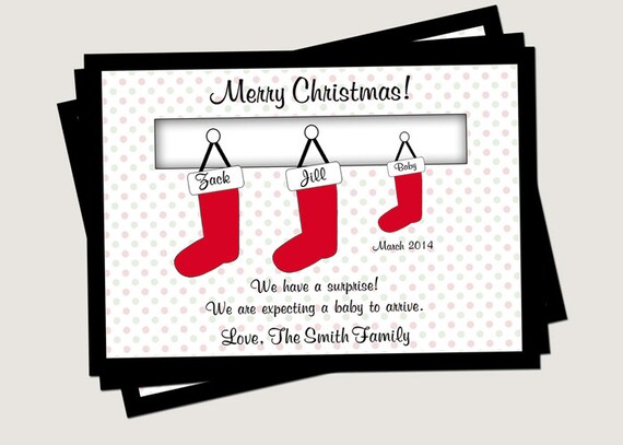 christmas pregnancy announcement card