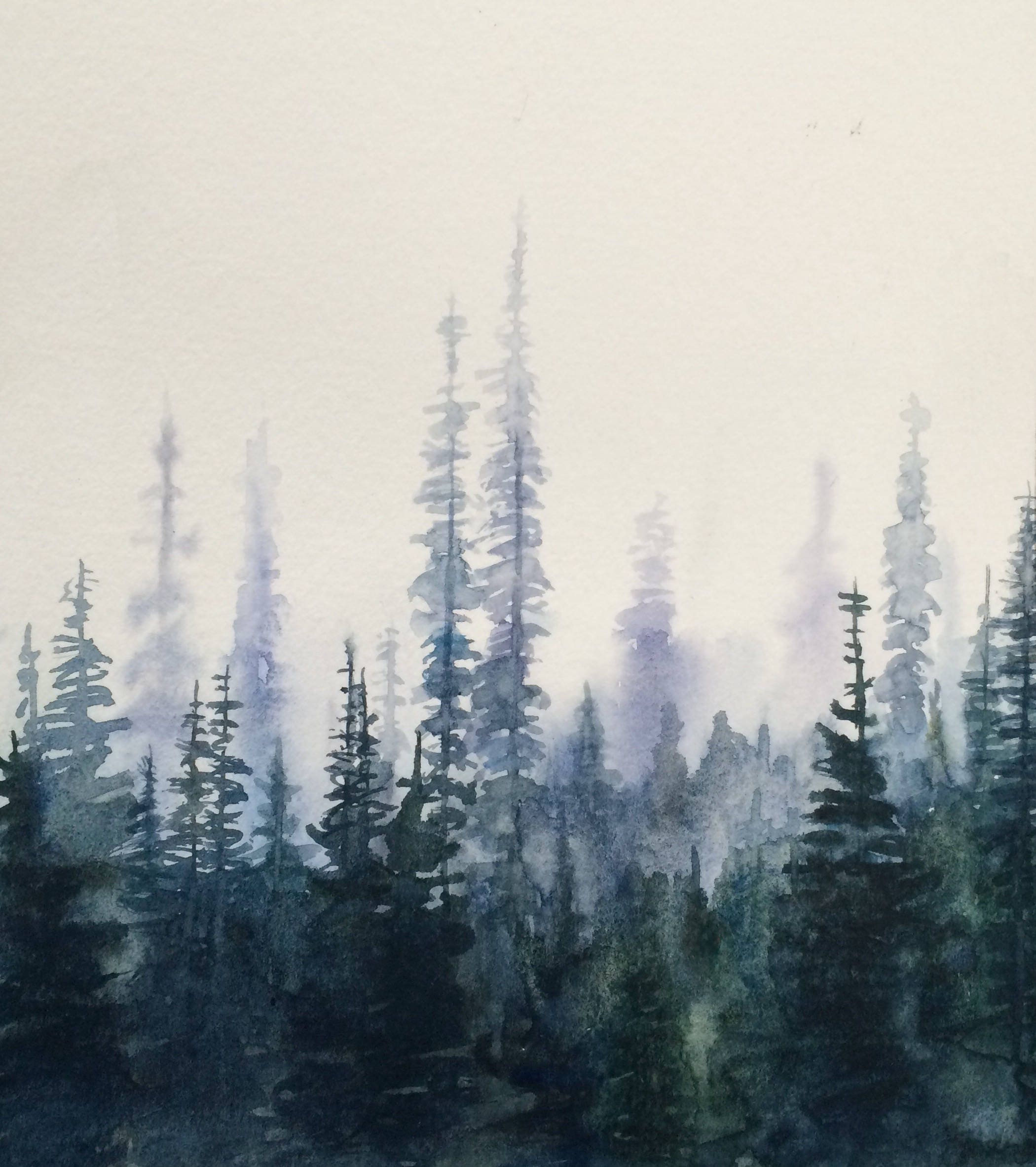 Картина по номерам лес в тумане