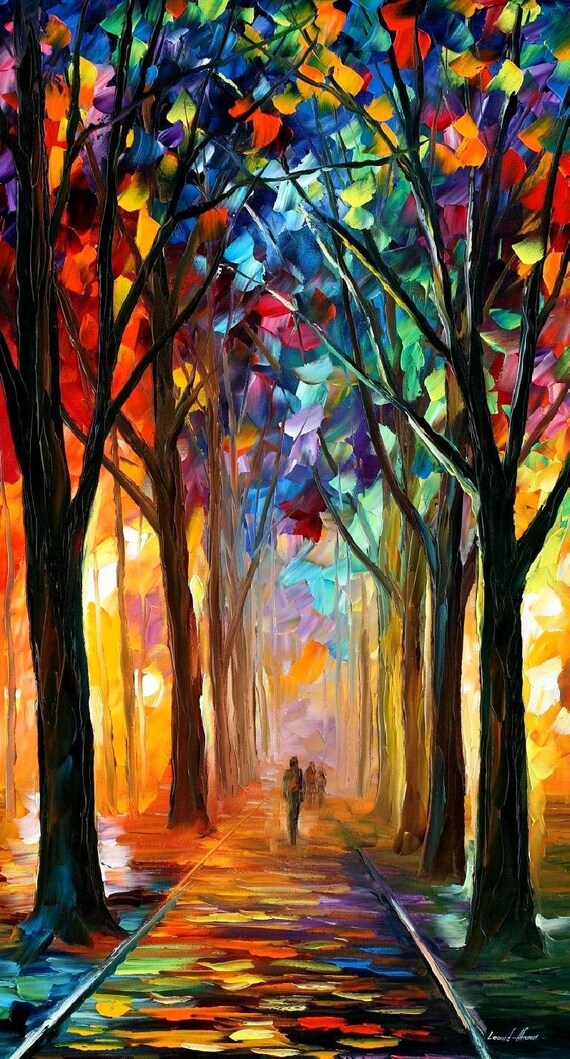 Tall Painting Vertical Wall Art On Canvas By Leonid Afremov
