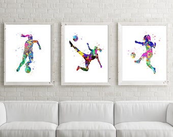 Soccer wall art | Etsy