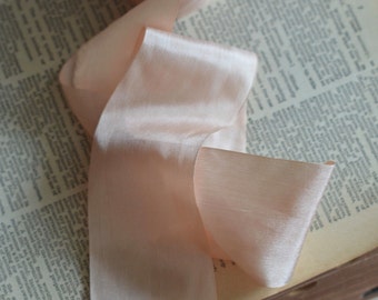 wide champagne silk ribbon