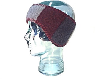 Wool Earflap Headband - Fleece Lined - Wool Headband - Free U.S. Shippping
