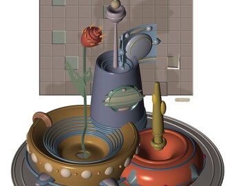 Still life with three vessels