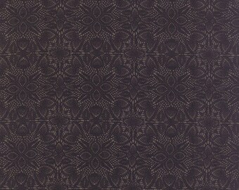 Black Tie Affair by BasicGrey from Moda, Item Number/Color 30423-18, Color Black Grey, Crochet Lace Pattern, Yardage, Retired Line, C