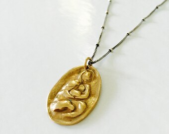 Hand sculpted Bronze Buddha Mom