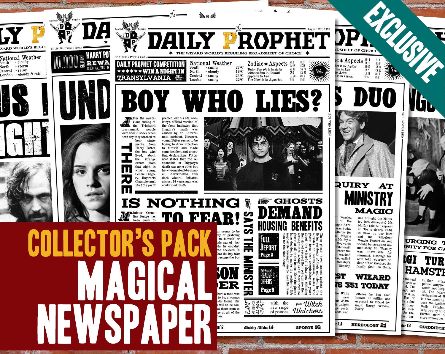 Harry Potter Magical Newspaper Collector's Pack Printable