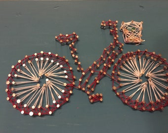 Colorful Bike String Art
